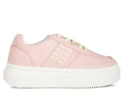 Platform>London Rag Women's Cross Stitch Platform Sneakers