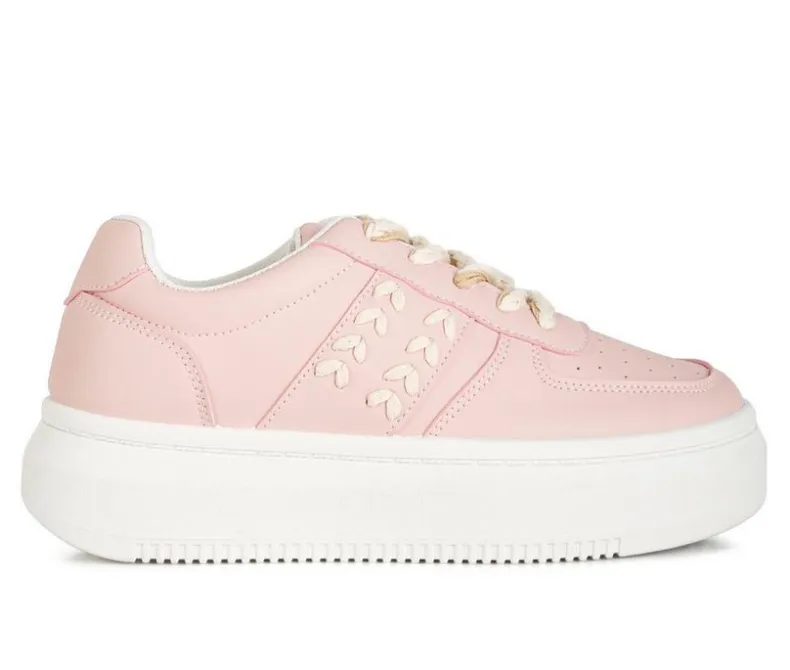 Platform>London Rag Women's Cross Stitch Platform Sneakers
