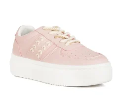 Platform>London Rag Women's Cross Stitch Platform Sneakers