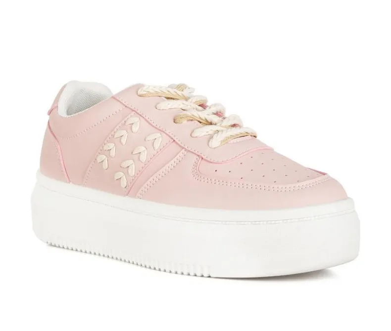 Platform>London Rag Women's Cross Stitch Platform Sneakers