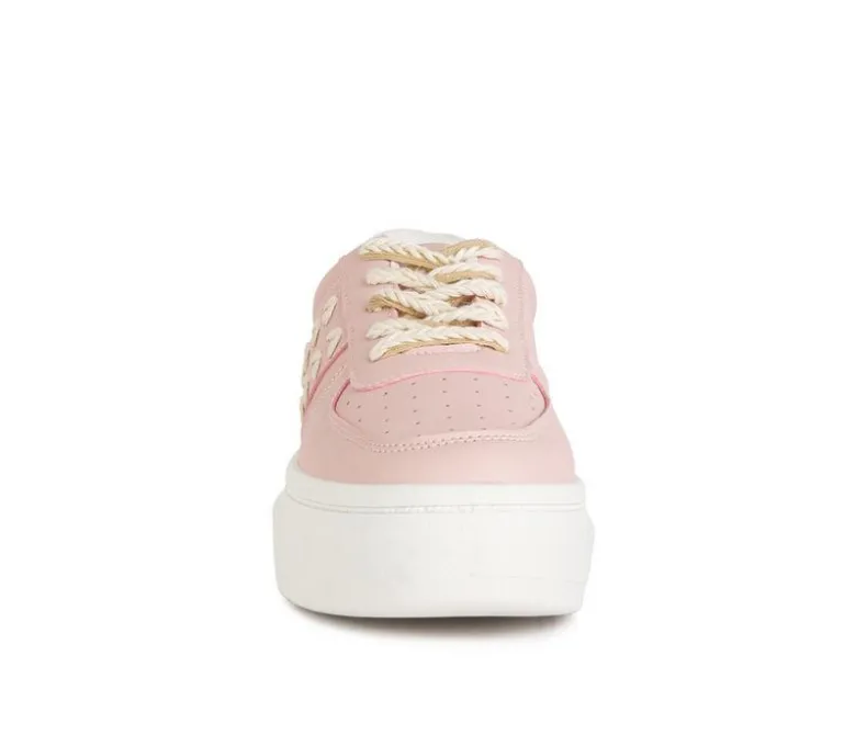Platform>London Rag Women's Cross Stitch Platform Sneakers