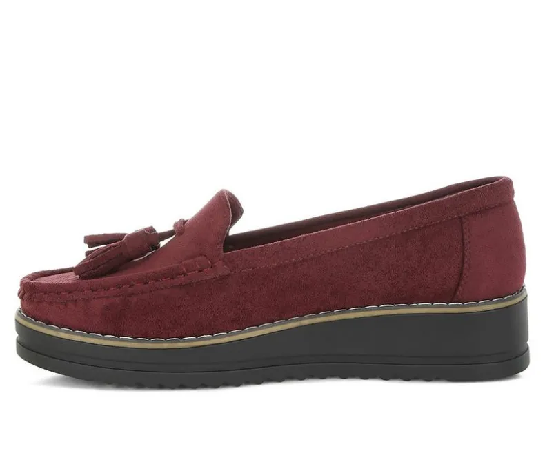 Loafers & Oxfords>London Rag Women's Daiki Wedge Loafers