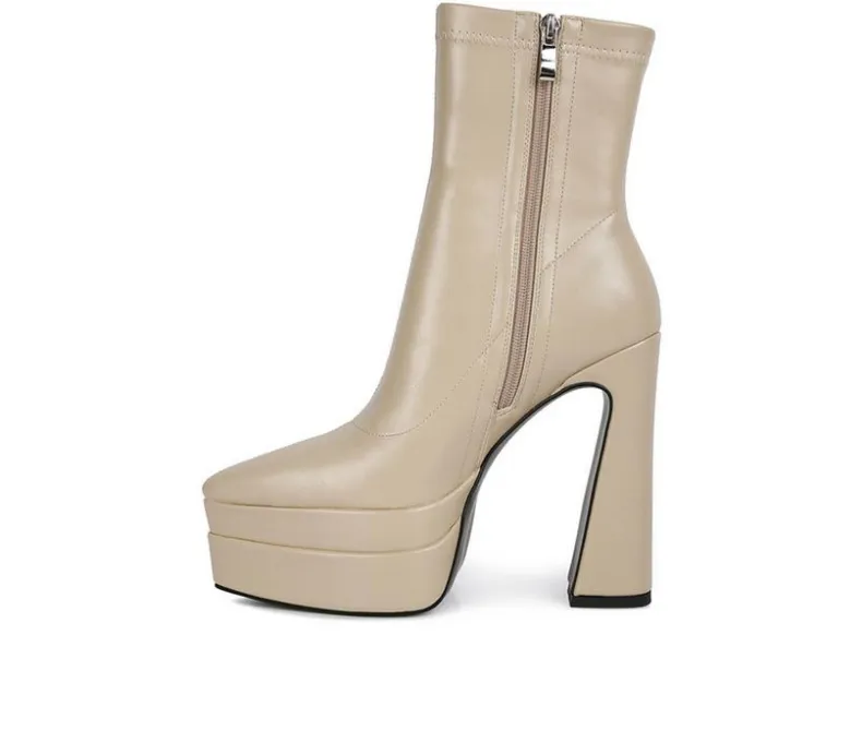 Dress>London Rag Women's Dextra Platform Heeled Booties