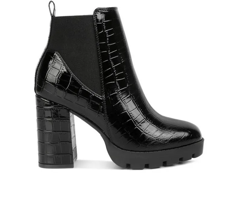 Dress>London Rag Women's Fox Block Heel Booties