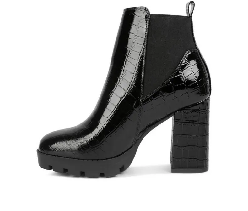Dress>London Rag Women's Fox Block Heel Booties