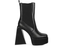 Dress>London Rag Women's Frosty Platform Heeled Booties