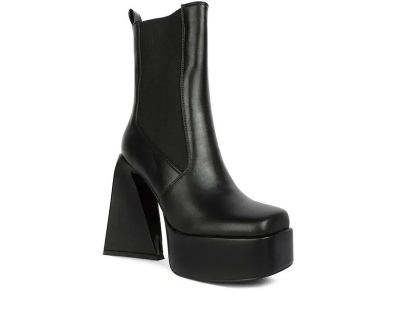 Dress>London Rag Women's Frosty Platform Heeled Booties