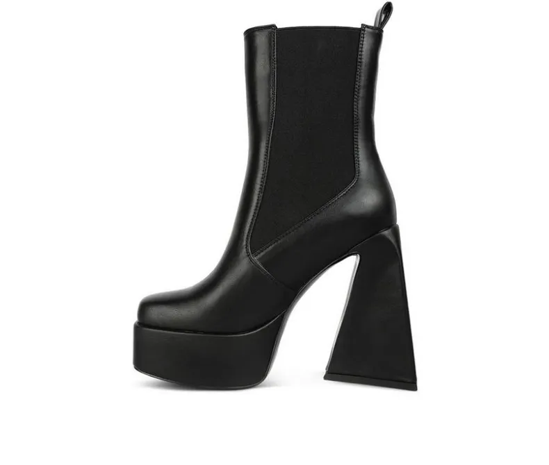 Dress>London Rag Women's Frosty Platform Heeled Booties