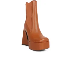 Dress>London Rag Women's Frosty Platform Heeled Booties