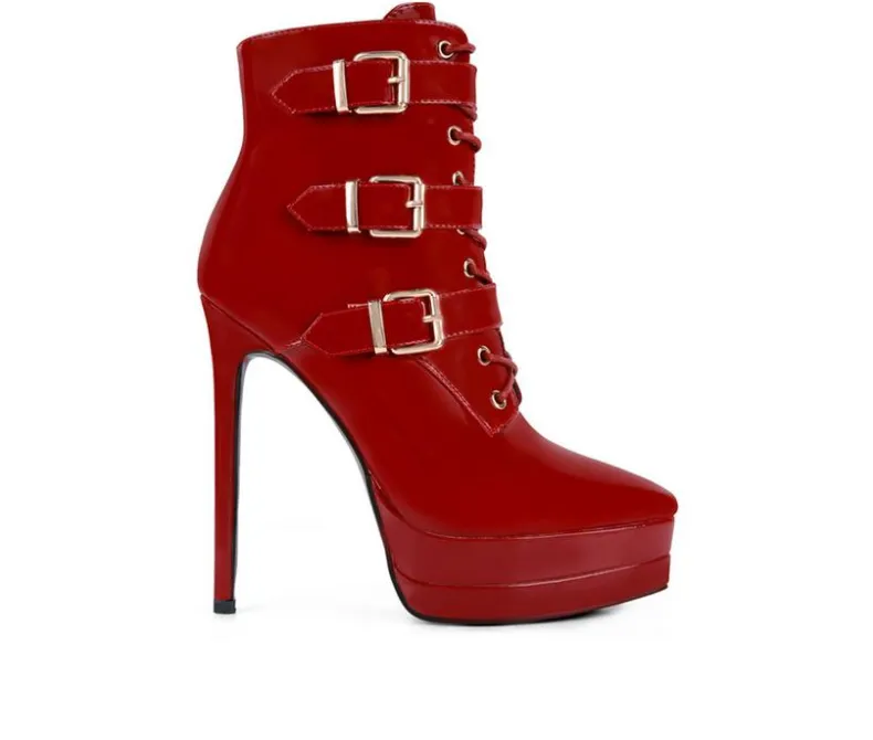 Dress>London Rag Women's Gangup Platform Stiletto Booties