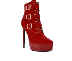 Dress>London Rag Women's Gangup Platform Stiletto Booties
