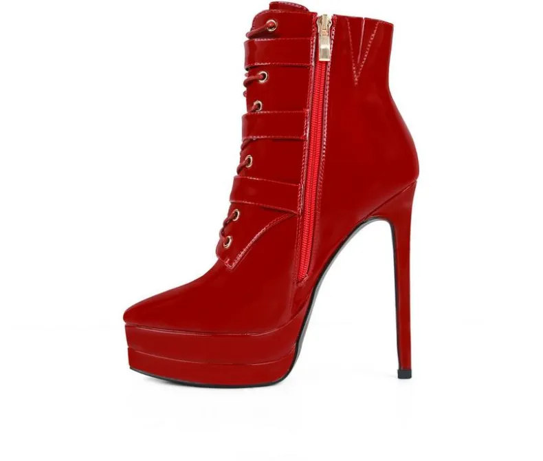 Dress>London Rag Women's Gangup Platform Stiletto Booties