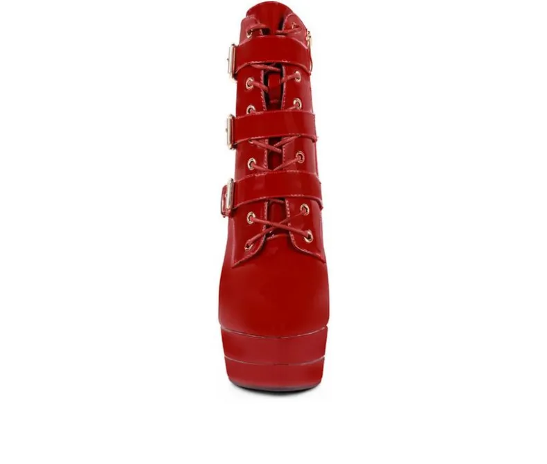 Dress>London Rag Women's Gangup Platform Stiletto Booties