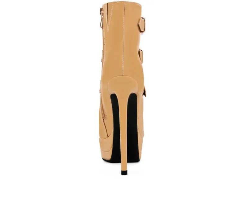 Dress>London Rag Women's Gangup Platform Stiletto Booties