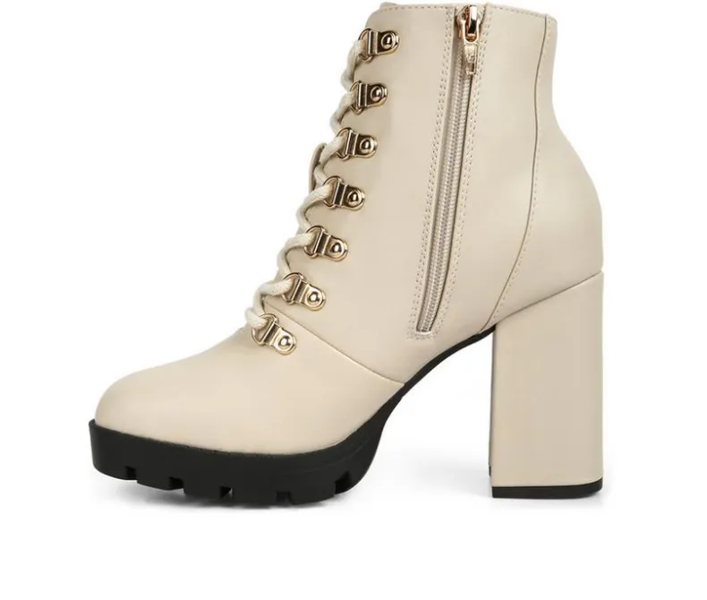 Lace Up|Dress>London Rag Women's Hamiltons Platform Heeled Combat Boots