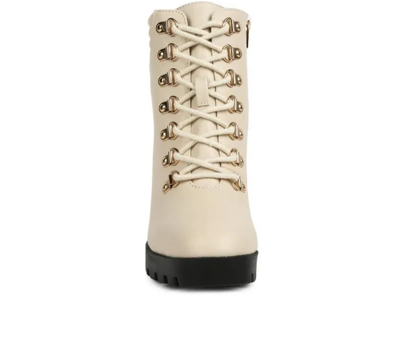 Lace Up|Dress>London Rag Women's Hamiltons Platform Heeled Combat Boots