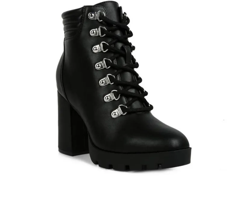 Lace Up|Dress>London Rag Women's Hamiltons Platform Heeled Combat Boots
