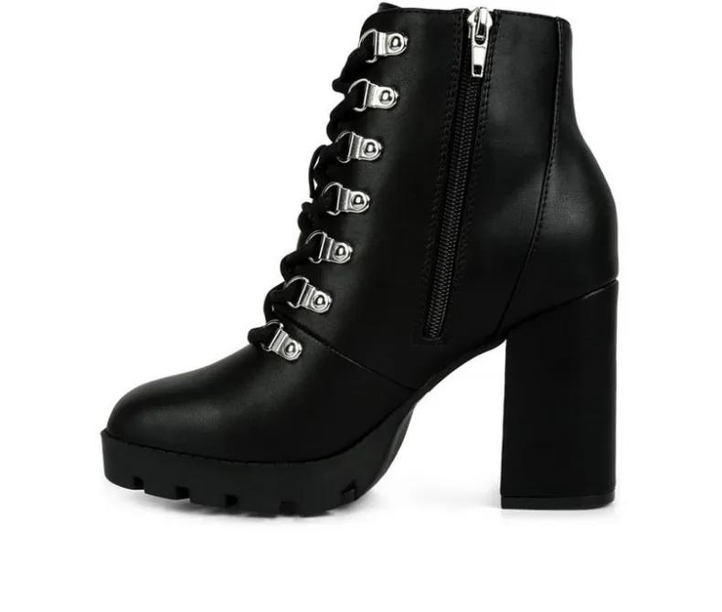 Lace Up|Dress>London Rag Women's Hamiltons Platform Heeled Combat Boots