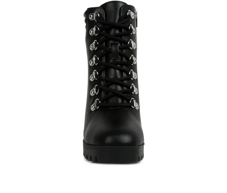 Lace Up|Dress>London Rag Women's Hamiltons Platform Heeled Combat Boots
