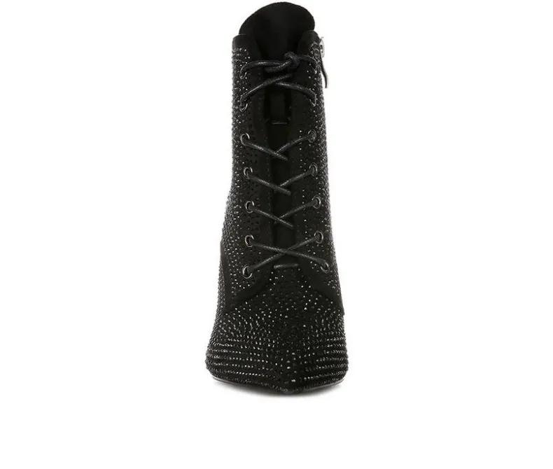 Lace Up|Dress>London Rag Women's Head On Lace Up Stiletto Booties