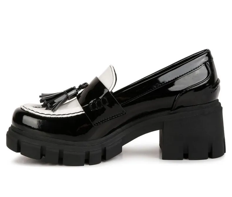 Loafers & Oxfords>London Rag Women's Jonah Chunky Heeled Loafers