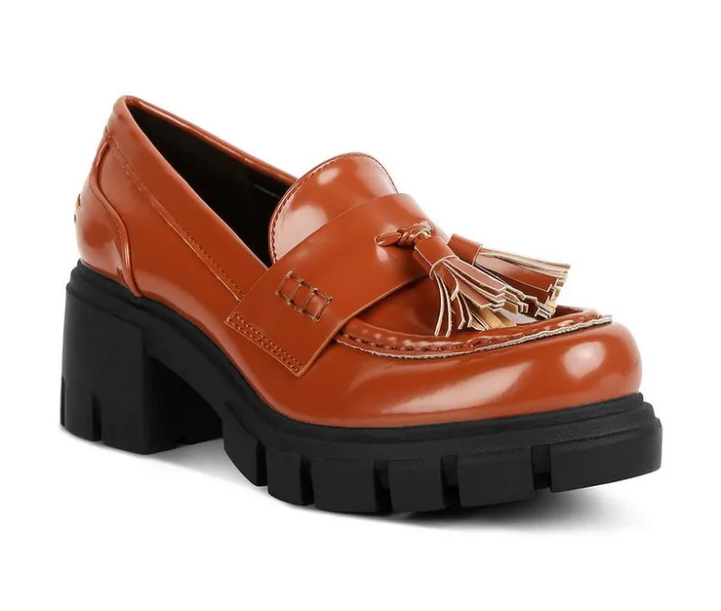 Loafers & Oxfords>London Rag Women's Jonah Chunky Heeled Loafers