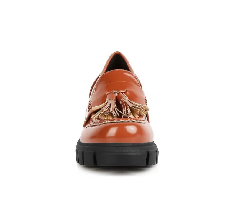 Loafers & Oxfords>London Rag Women's Jonah Chunky Heeled Loafers