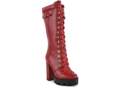 Lace Up|Tall>London Rag Women's Magnolia Knee High Lace Up Boots