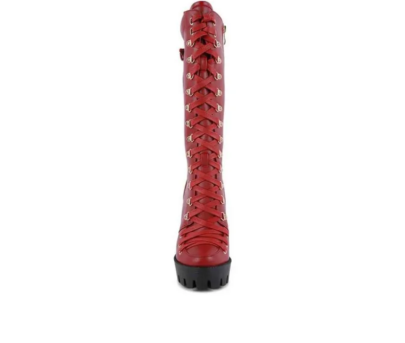 Lace Up|Tall>London Rag Women's Magnolia Knee High Lace Up Boots