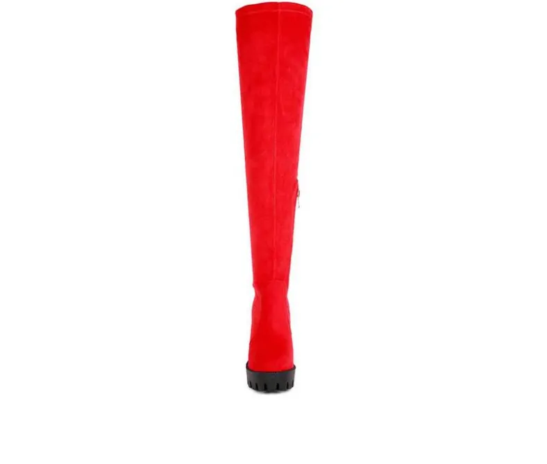 Dress>London Rag Women's Maple Over The Knee Heeled Boots