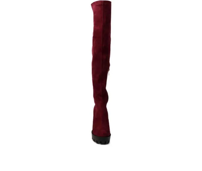 Dress|Pumps & Heels>London Rag Women's Maple Over The Knee Heeled Boots