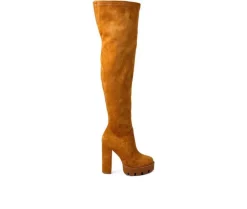 Dress>London Rag Women's Maple Over The Knee Heeled Boots