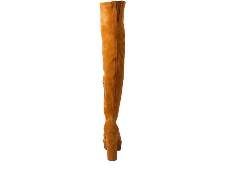 Dress>London Rag Women's Maple Over The Knee Heeled Boots