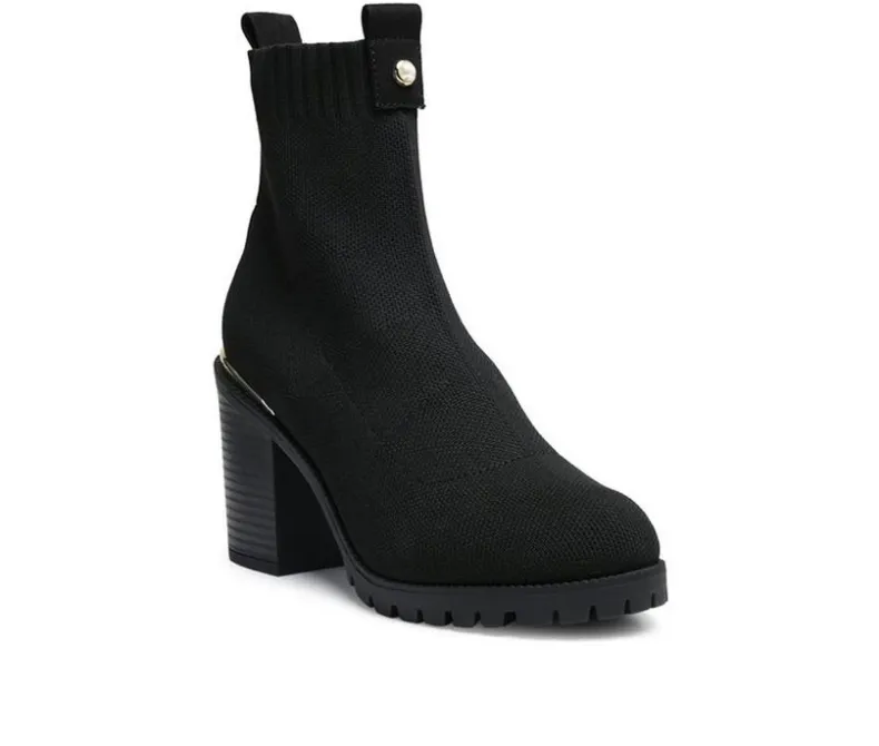 Dress>London Rag Women's Medusa Block Heel Booties