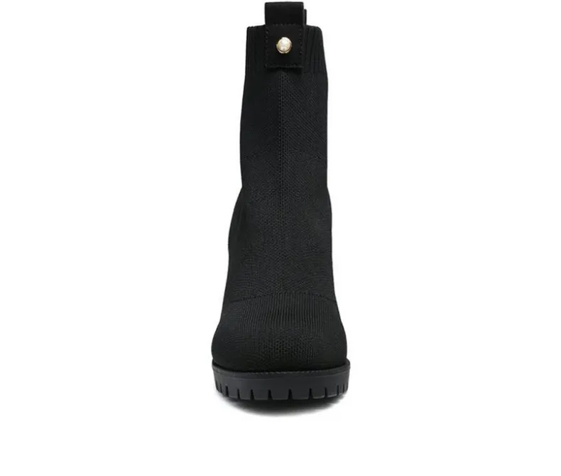 Dress>London Rag Women's Medusa Block Heel Booties