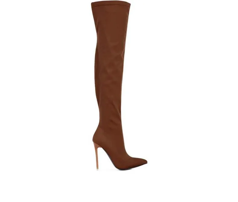 Dress>London Rag Women's No Calm Over The Knee Stiletto Boots