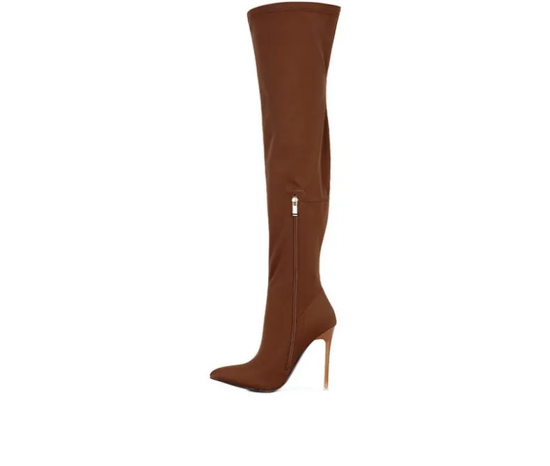 Dress>London Rag Women's No Calm Over The Knee Stiletto Boots