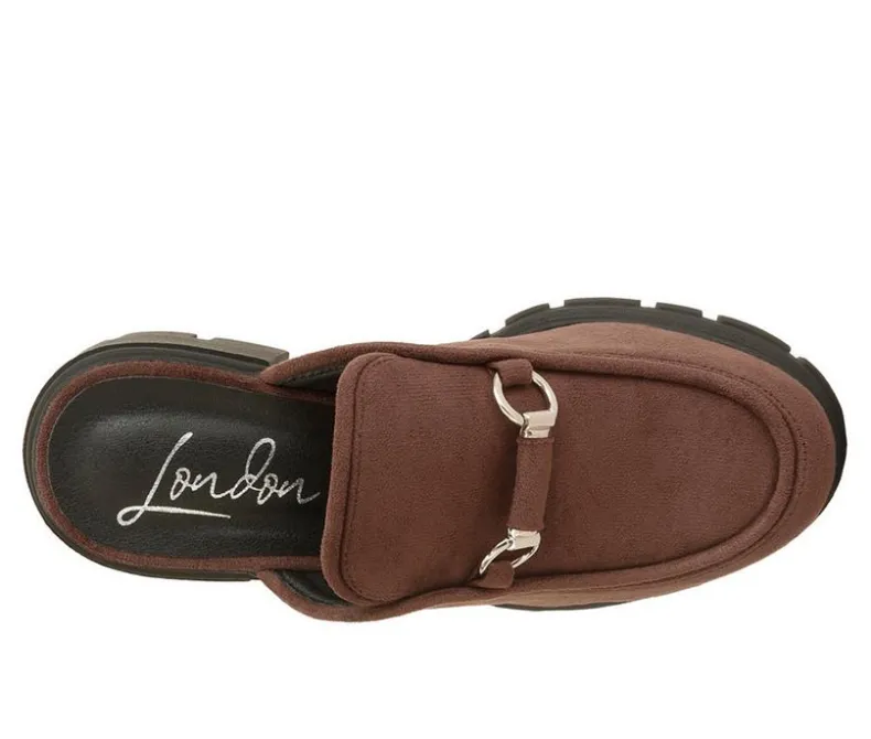 Clogs & Mules>London Rag Women's Prosper Chunky Heeled Mules