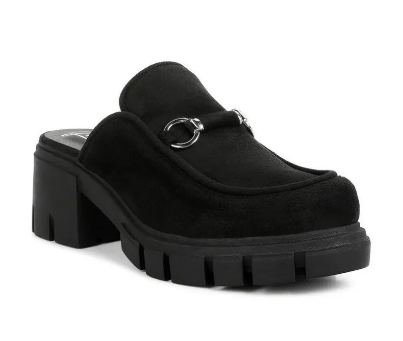Clogs & Mules>London Rag Women's Prosper Chunky Heeled Mules