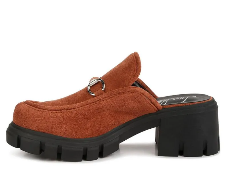 Clogs & Mules>London Rag Women's Prosper Chunky Heeled Mules