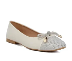 Flats>London Rag Women's Rhinestone Toe Cap Flats