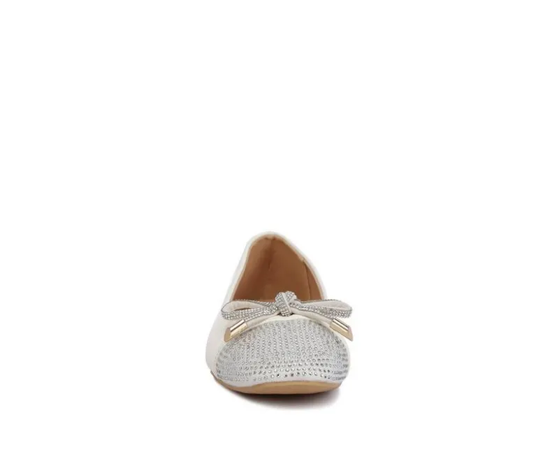 Flats>London Rag Women's Rhinestone Toe Cap Flats