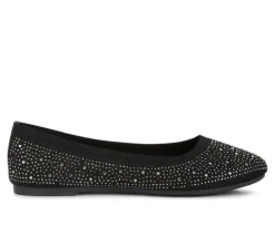 Flats>London Rag Women's Rhinestone Ballet Flats