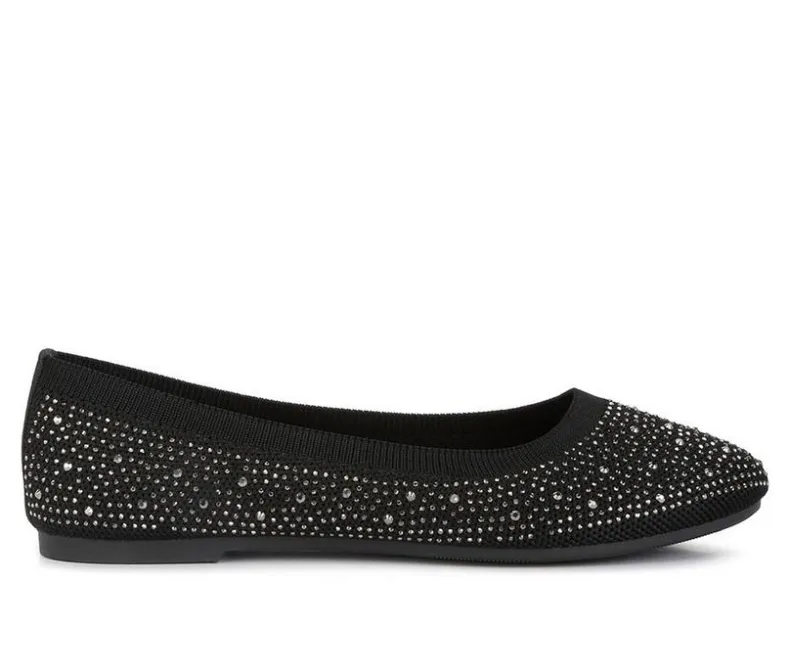 Flats>London Rag Women's Rhinestone Ballet Flats