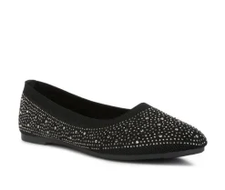 Flats>London Rag Women's Rhinestone Ballet Flats