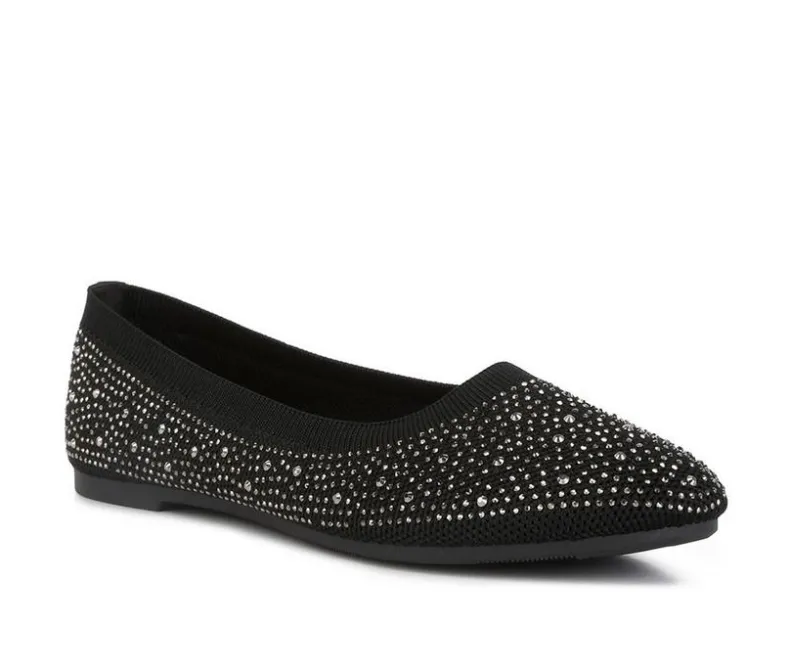 Flats>London Rag Women's Rhinestone Ballet Flats