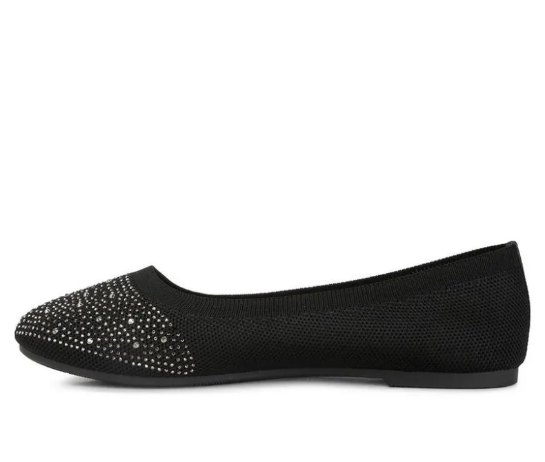 Flats>London Rag Women's Rhinestone Ballet Flats