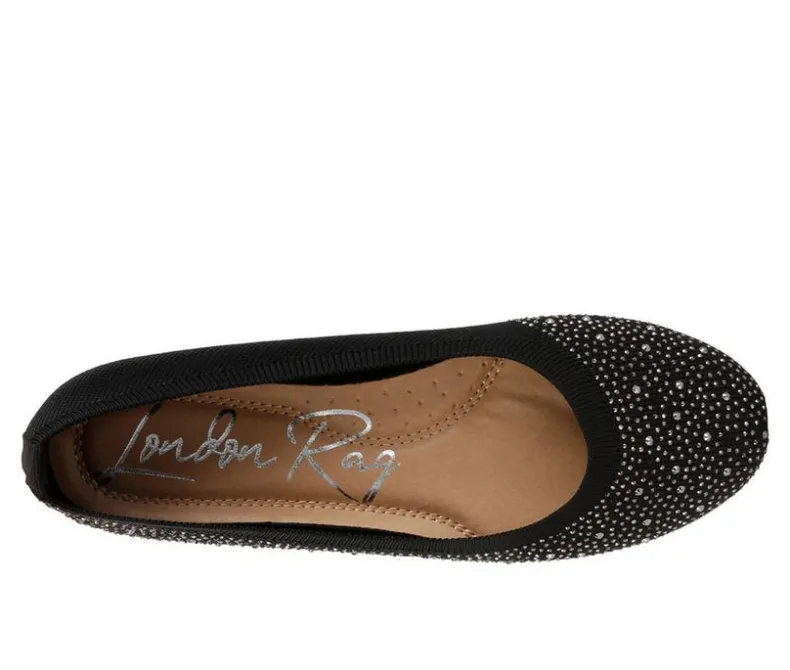 Flats>London Rag Women's Rhinestone Ballet Flats