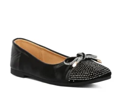 Flats>London Rag Women's Rhinestone Toe Cap Flats