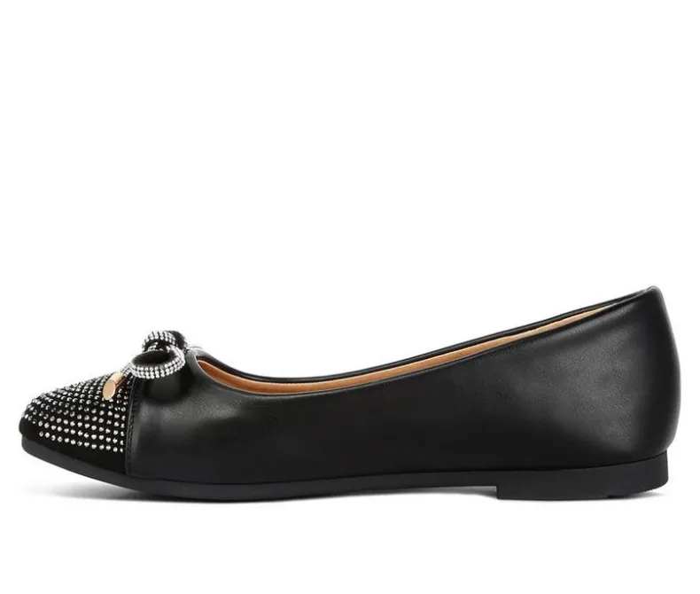 Flats>London Rag Women's Rhinestone Toe Cap Flats